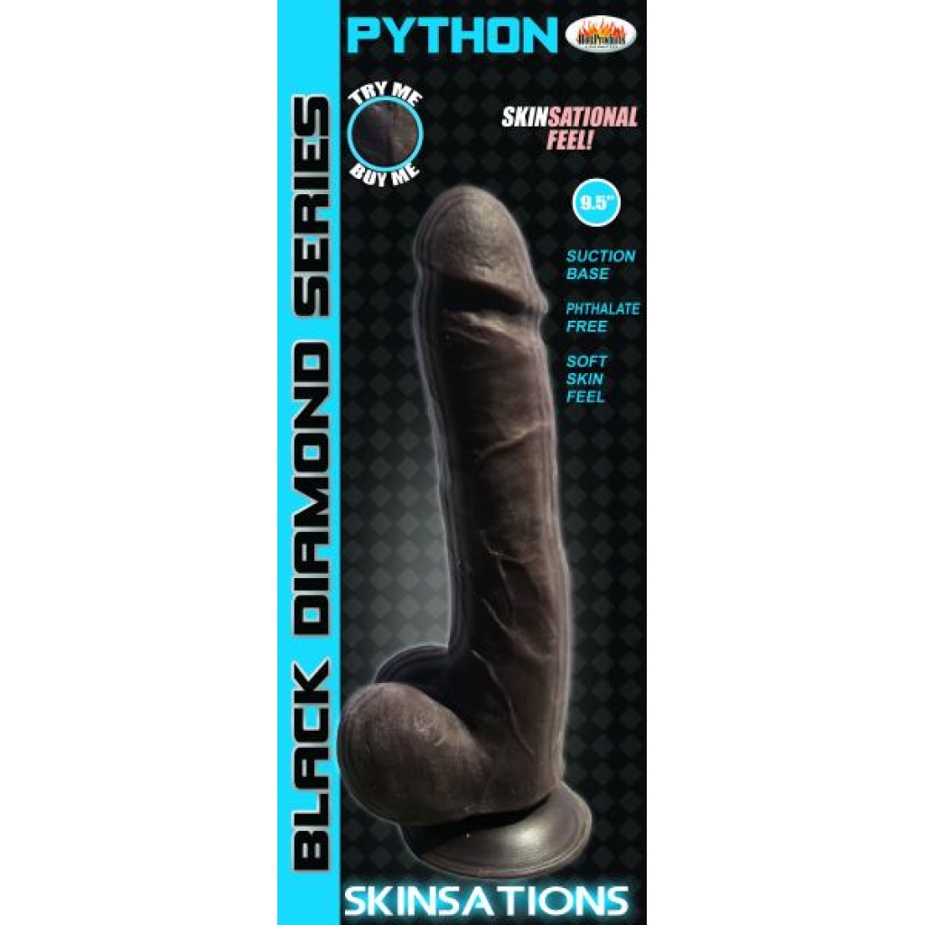 Skinsations Python 9.5 inches Black Dildo - Hott Products