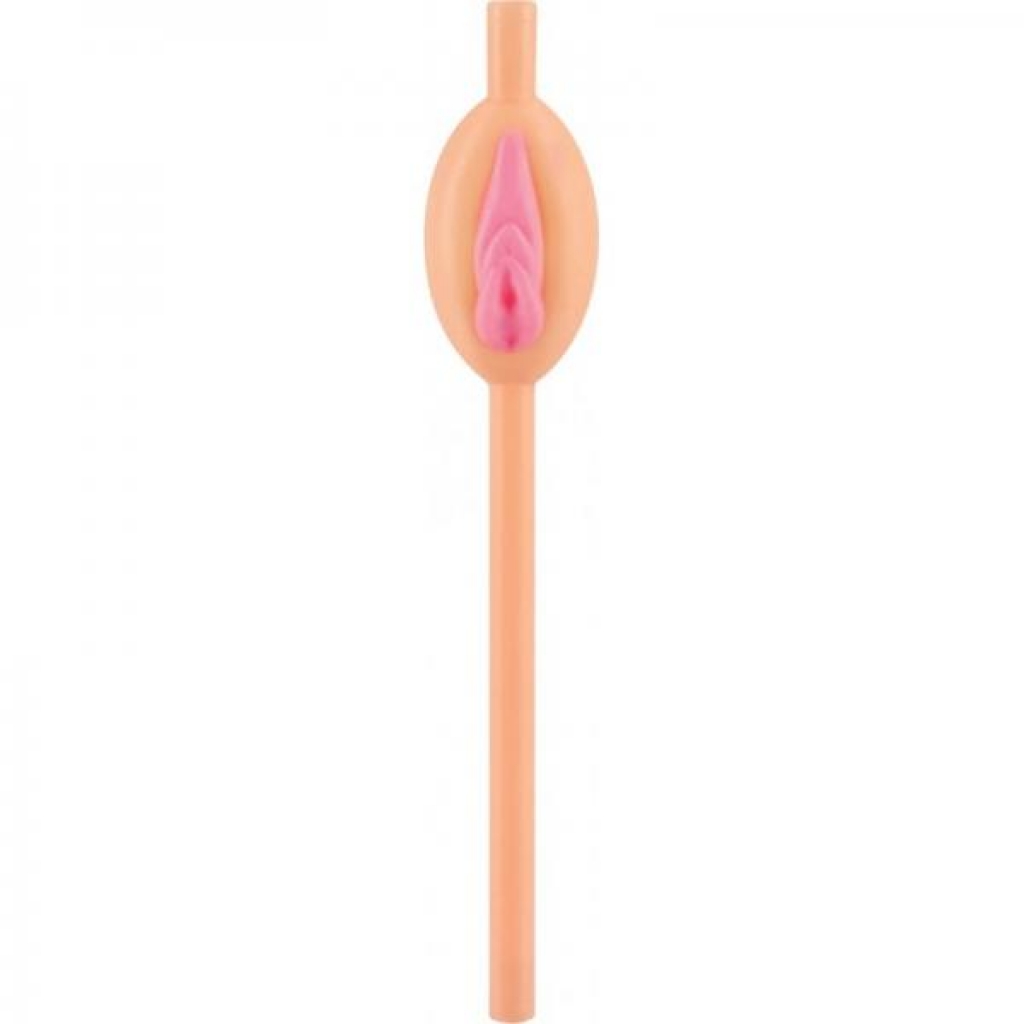Pussy Straws Pink Beige 8 Count Package - Hott Products