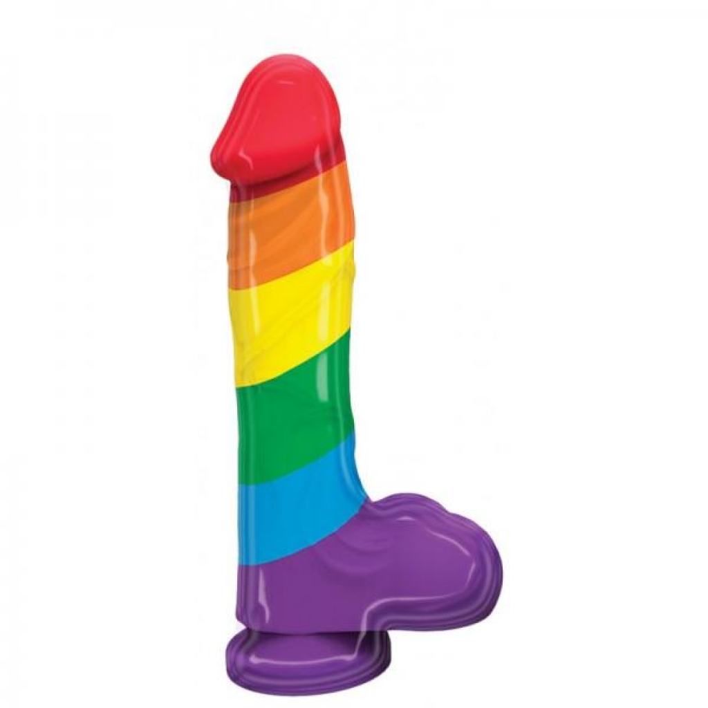 Rainbow Pumped Realistic Dildo 9.4 inches - Hot Products