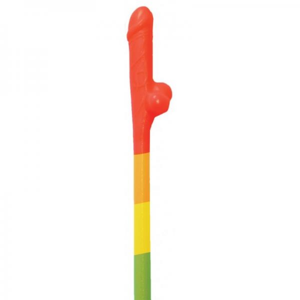 Rainbow Pecker Straws 10 Pack - Hott Products