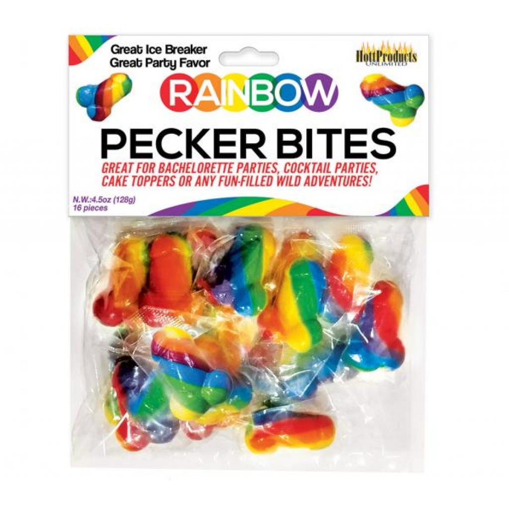 Rainbow Pecker Bites 16 Pieces - Hott Products