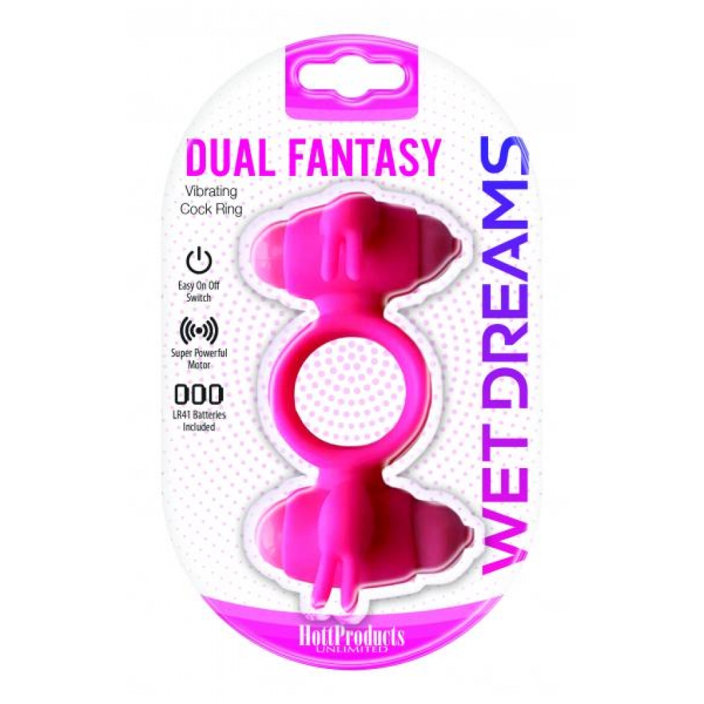 Wet Dreams Dual Fantasy Dual Cock Ring With Dual Motors - Hott Products