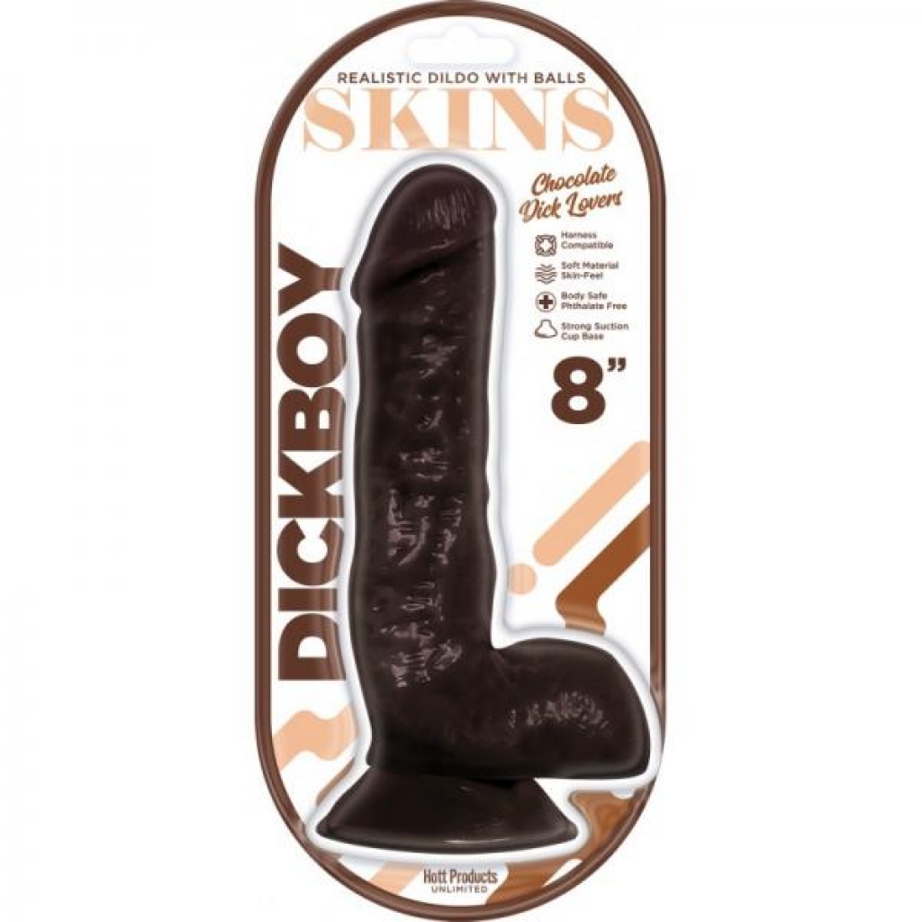 Dickboy Skins Chocolate Lovers 8in Dildo - Hott Products