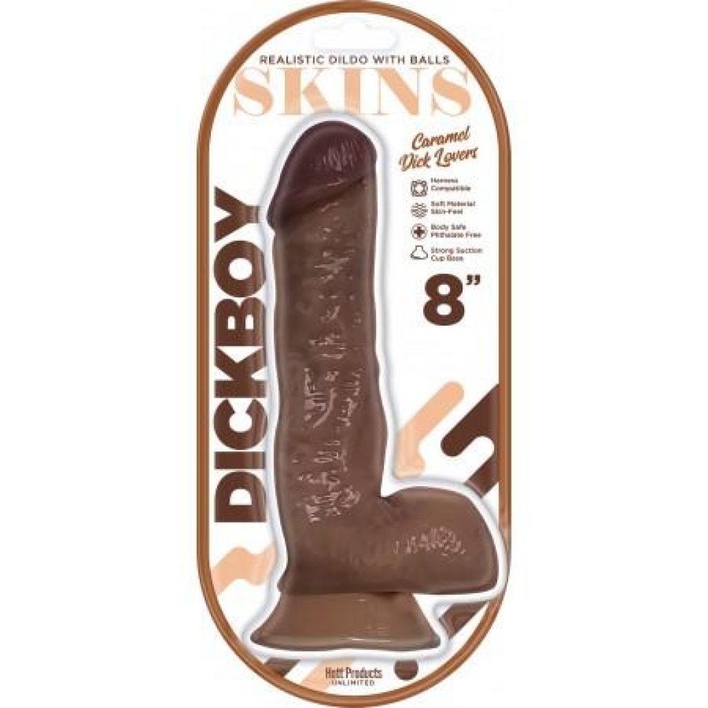 Dickboy Skins Dildo Caramel Lovers 8in - Hott Products