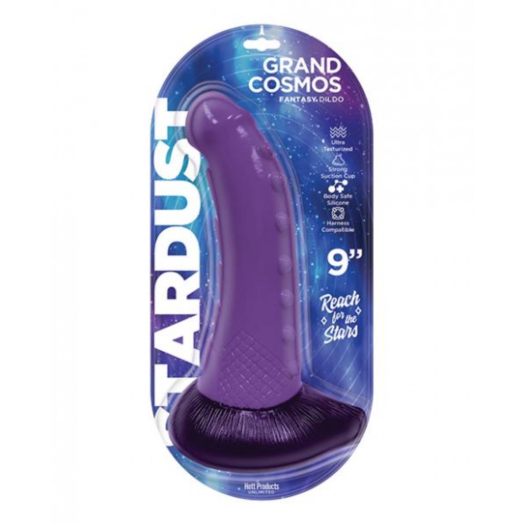 Stardust Grand Cosmos Silicone Dildo 9in Purple - Hott Products
