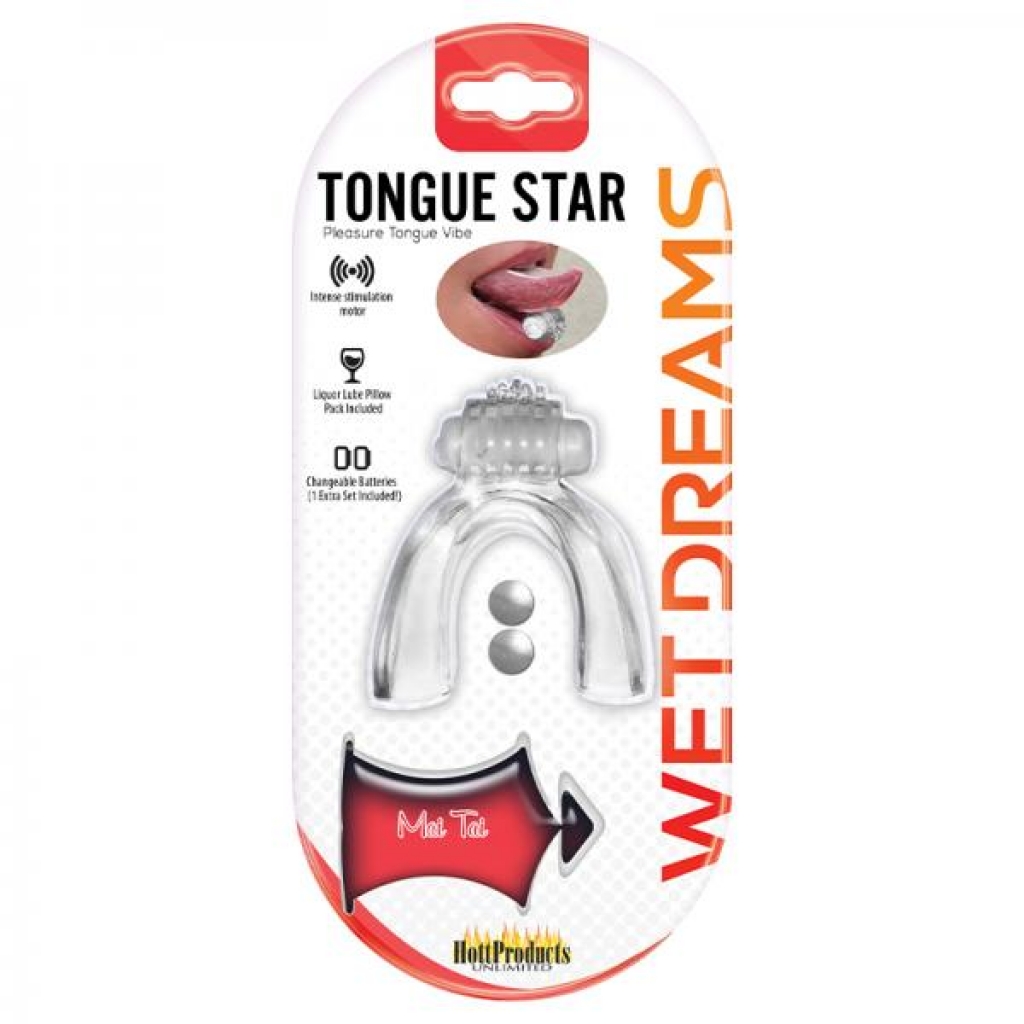 Tongue Star Tongue Vibe Clear Vibrating Tongue With Motor - Hott Products