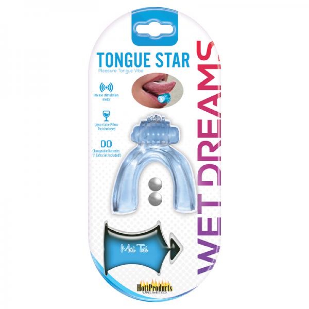 Tongue Star Tongue Vibe Blue Vibrating Tongue With Motor - Hott Products