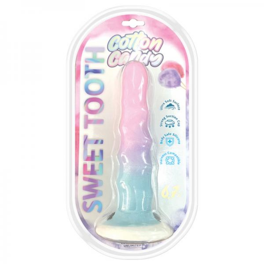 Cotton Candy Sweet Tooth 6.7in Silicone Dildo - Hott Products