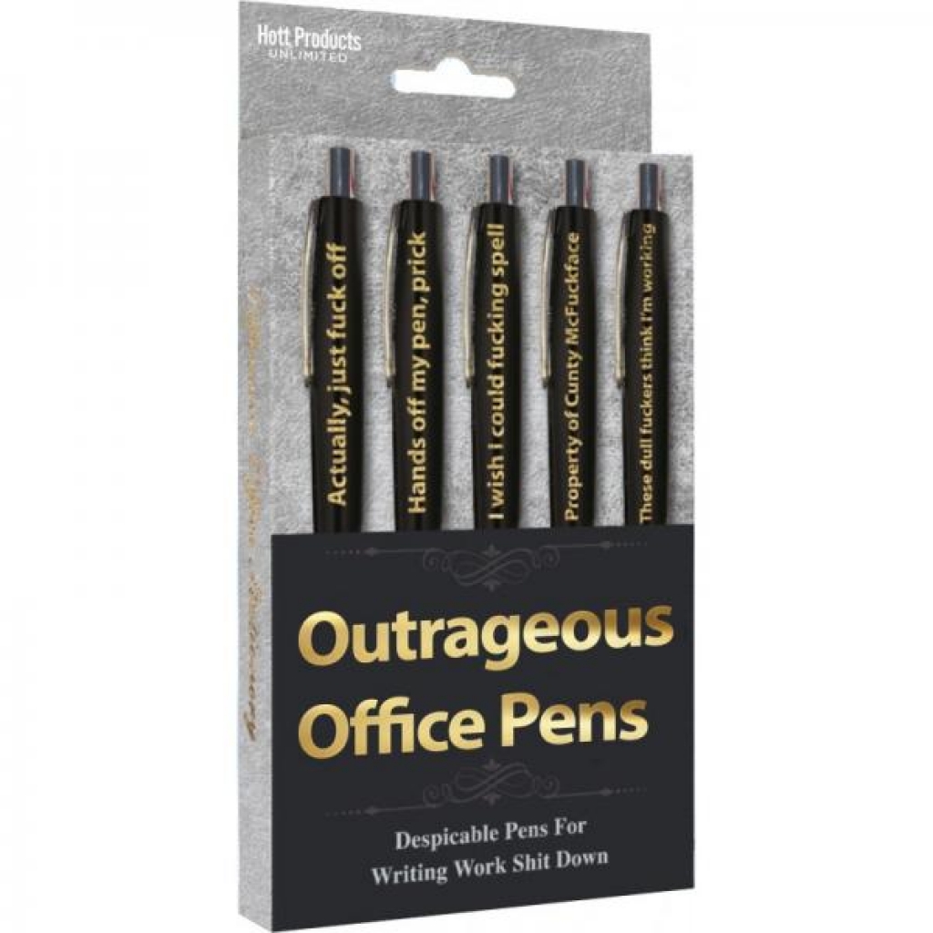 Outrageous Office Pens Asst Sayings 5 Pk - Hott Products