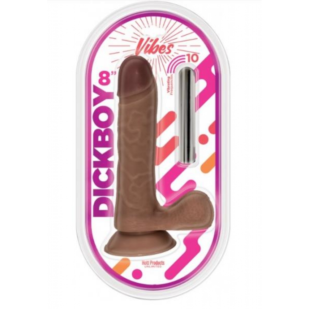 Dickboy Vibes Chocolate Lovers 8 In Rechargeable Bullet - Hott Products