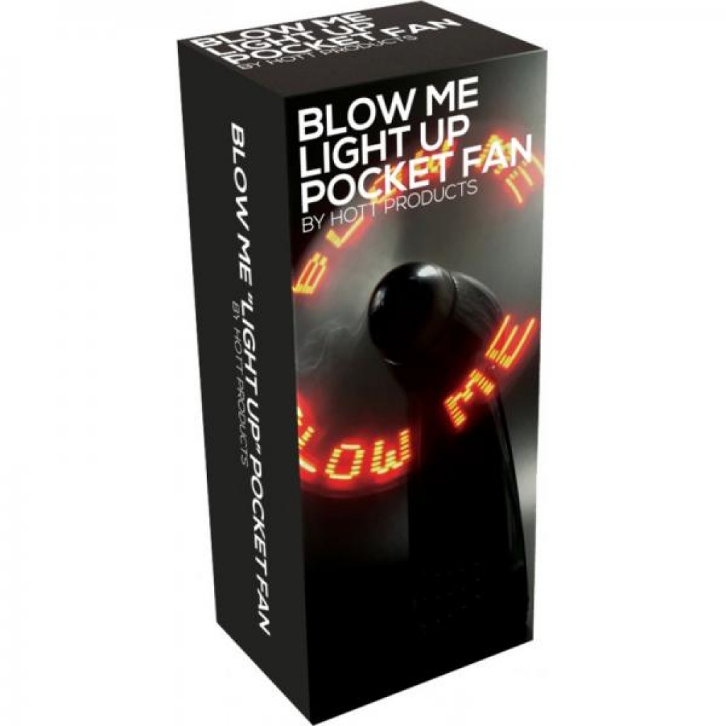 Blow Me Light Up Pocket Fan Black - Hott Products