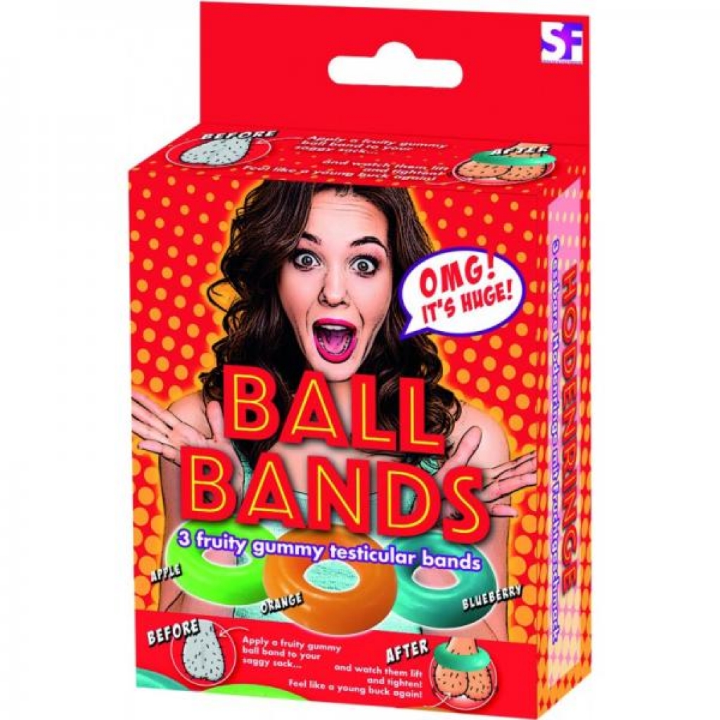 Gummy Ball Bands 3pk Assorted Colors/flavors - Hott Products