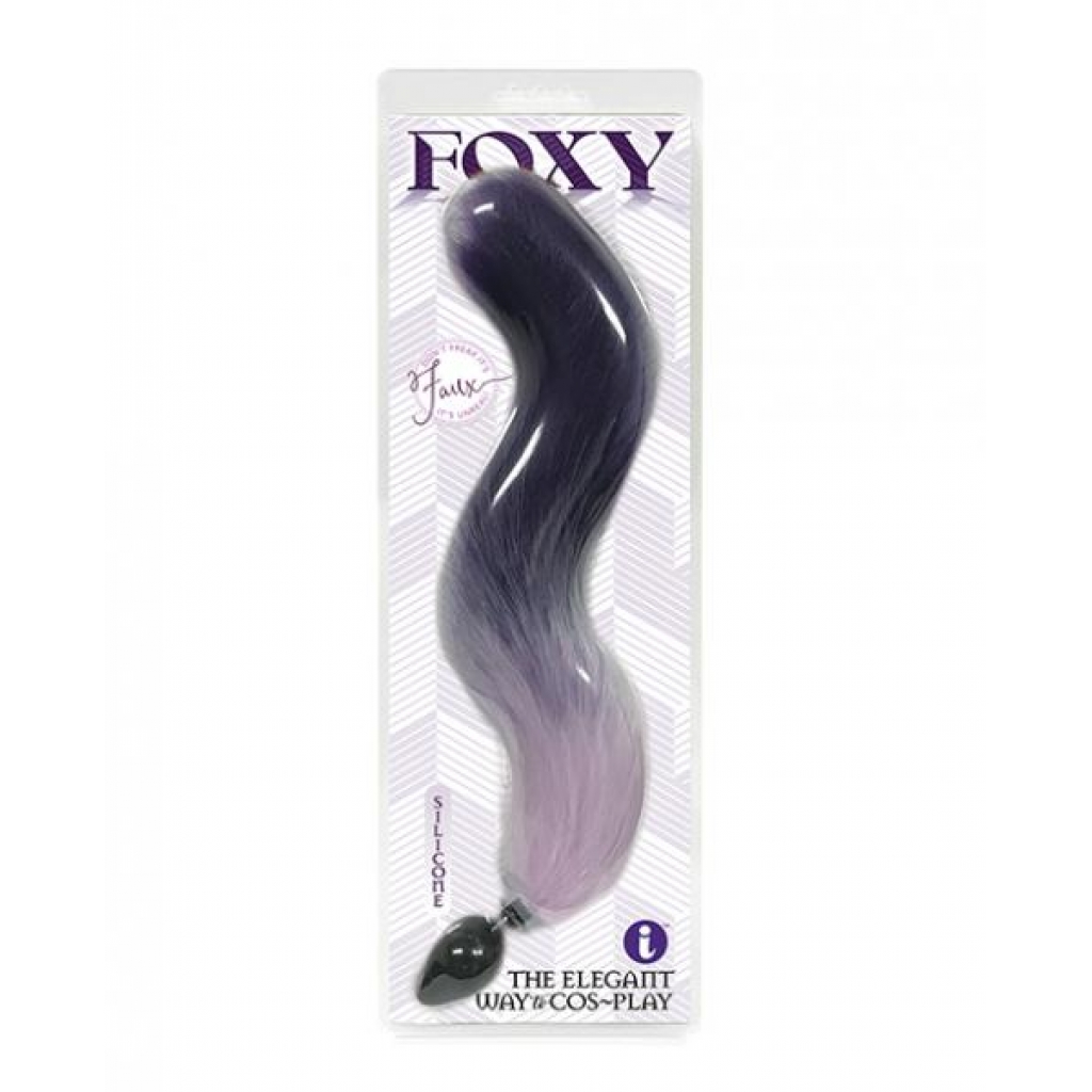 Foxy Tail Silicone Butt Plug Purple - Icon Brands