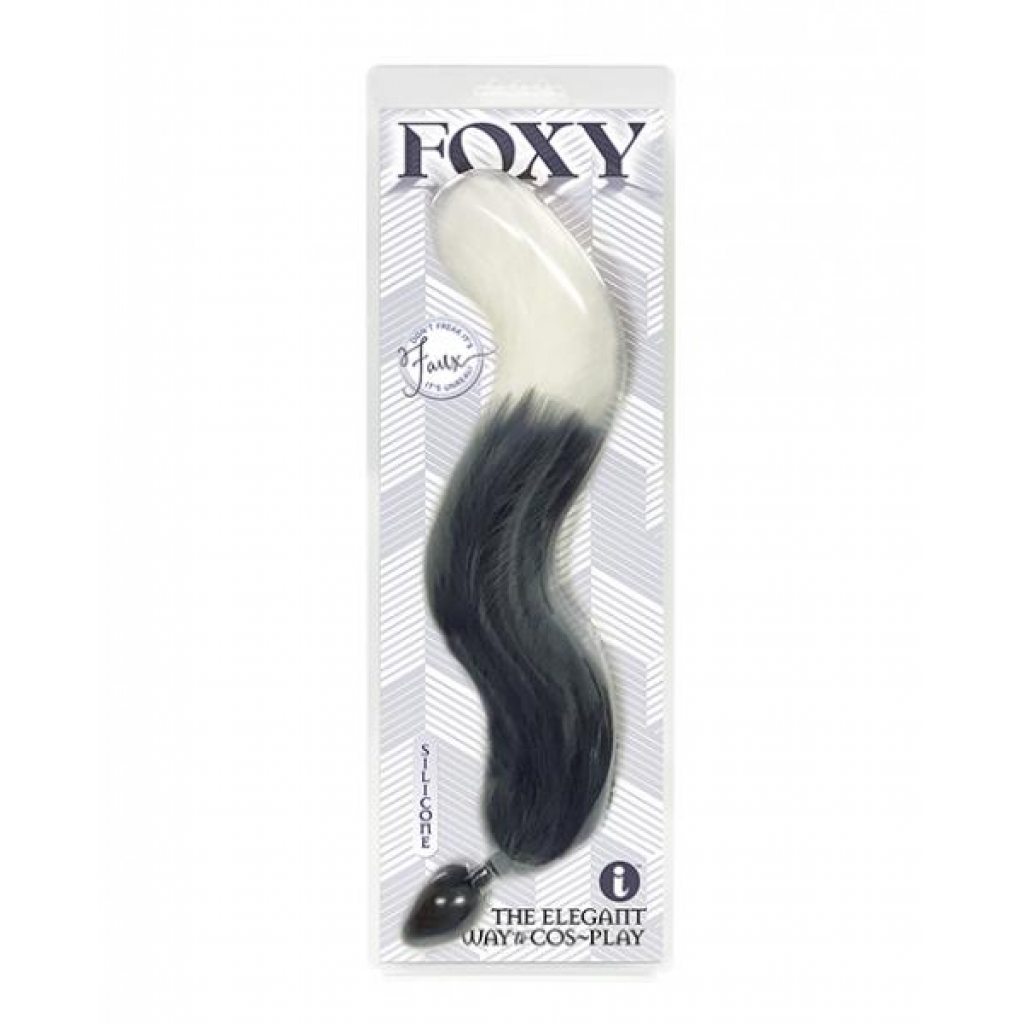 Foxy Tail Silicone Butt Plug Grey - Icon Brands