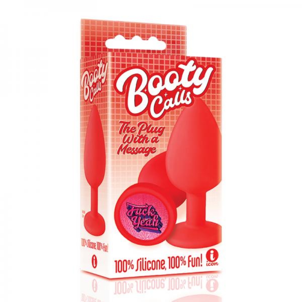 The 9's Booty Call Silicone Butt Plug Red Fuck Yeah - Icon Brands