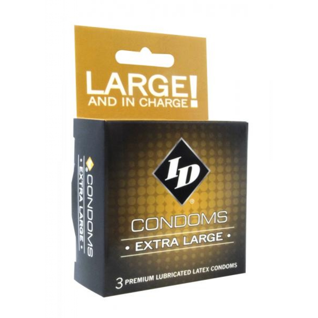 ID Extra Large Condom 3 Pack Latex Condoms - Id Lubricants