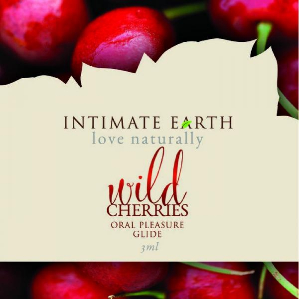 Intimate Earth Wild Cherries Flavored Glide Foil Pack .10oz - Intimate Earth
