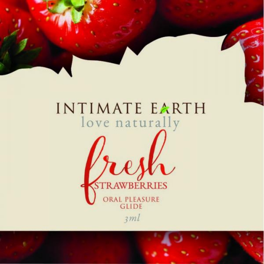 Intimate Earth Strawberry Flavored Glide Foil Pack .10oz - Intimate Earth