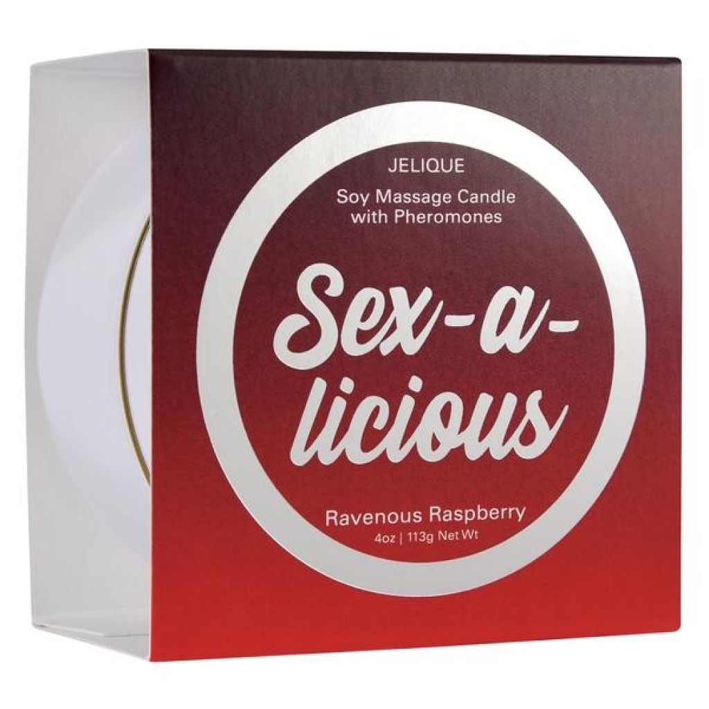 Massage Candle W/ Pheromones Sex-a-licious Ravenous Raspberry 4oz - Classic Brands