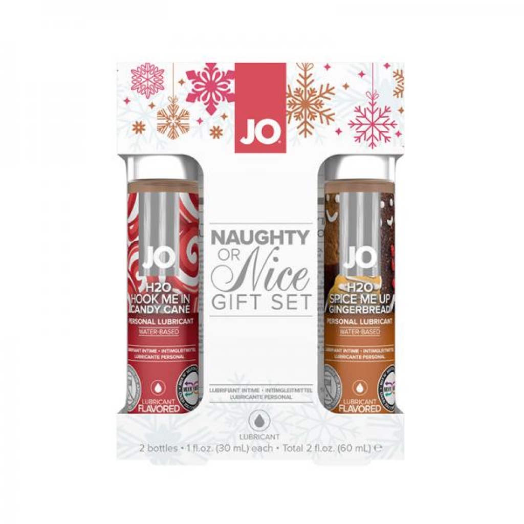 Jo Naughty Or Nice Gift Set Candy Cane & Gingerbread - System Jo