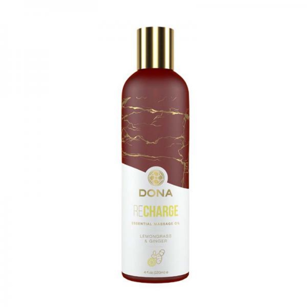 Dona Essential Massage Oil Recharge Lemongrass & Ginger - System Jo