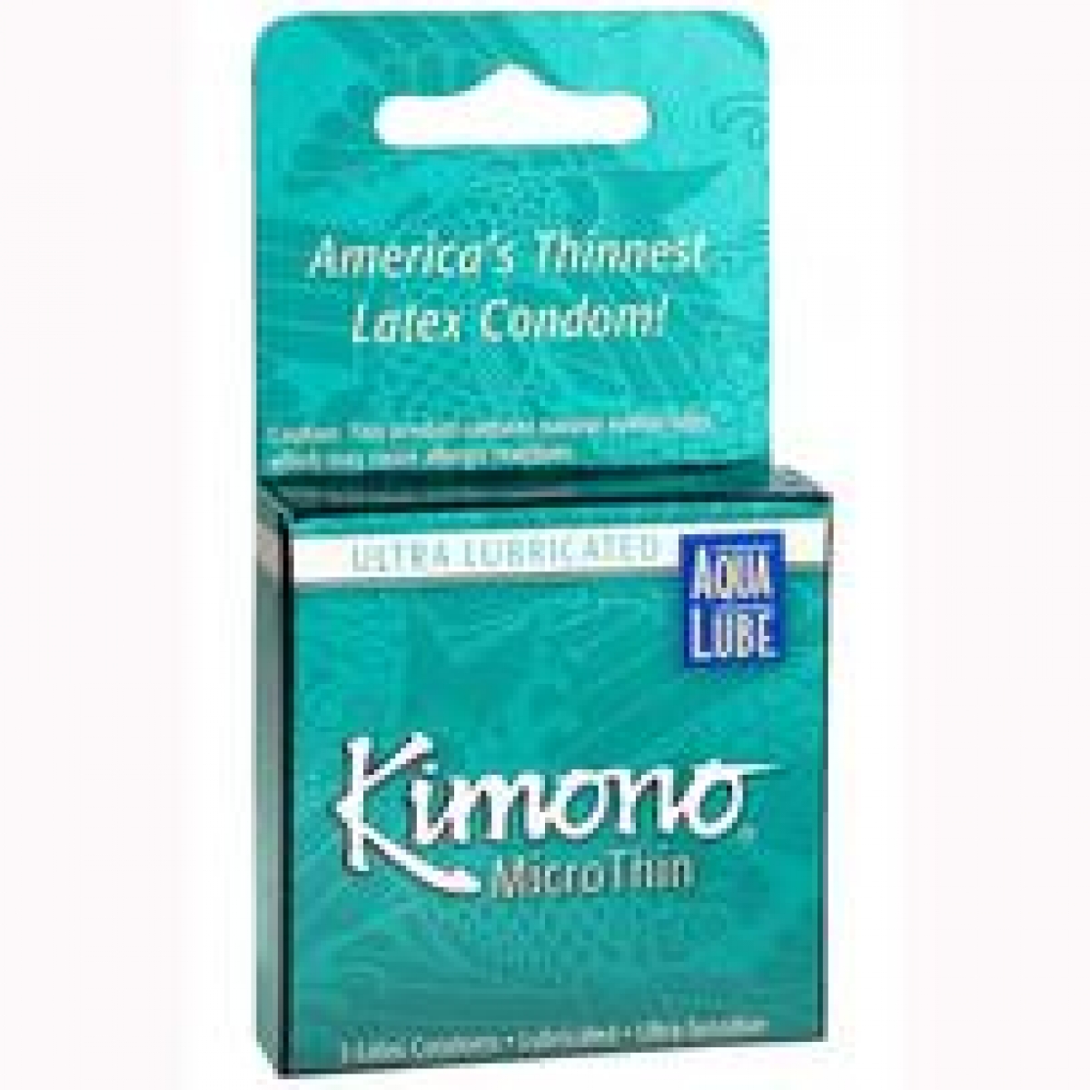 Kimono Micro Thin Aqua Lube Latex Condoms 3 Pac