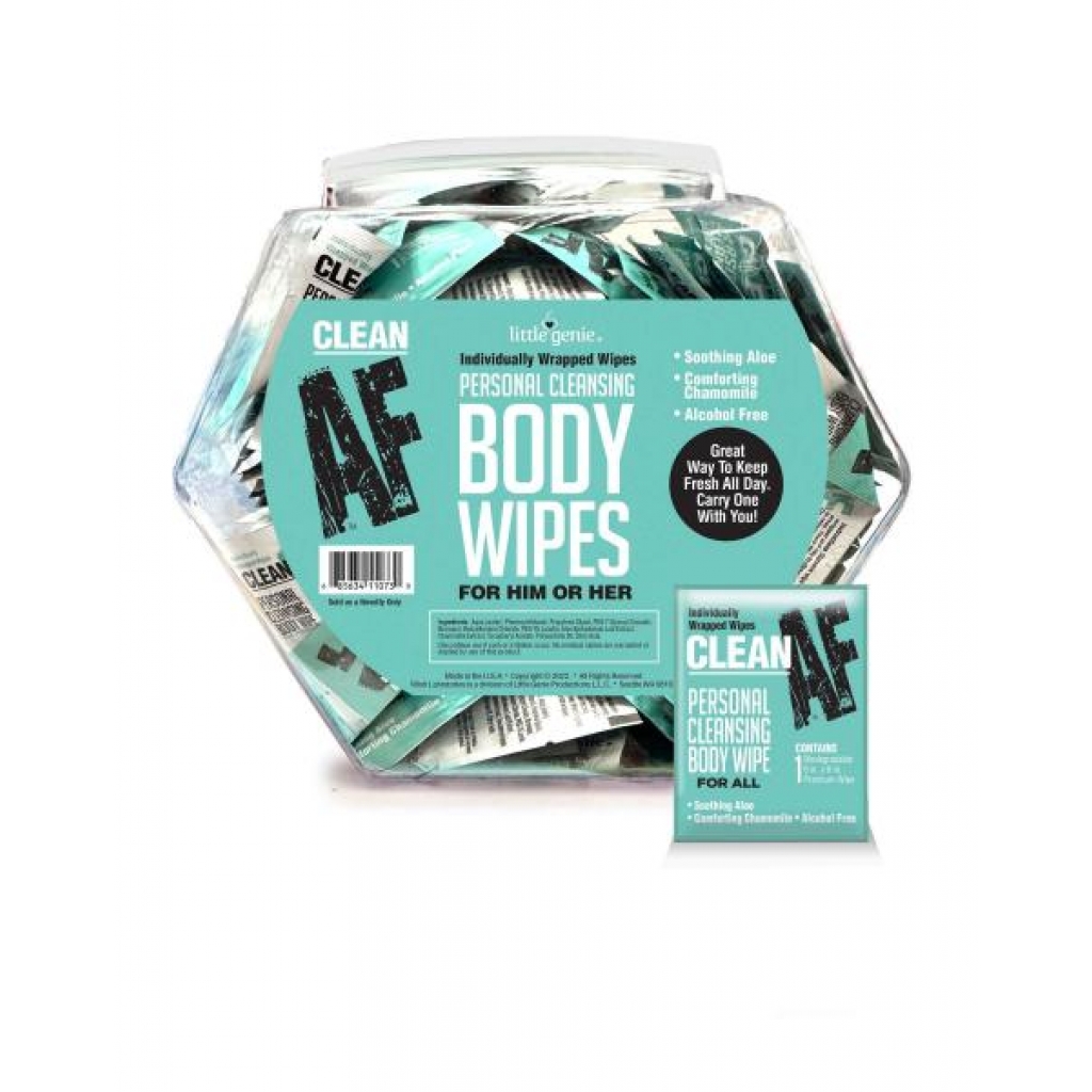 Clean Af Fishbowl 96 Pc Individual Body Wipes - Little Genie