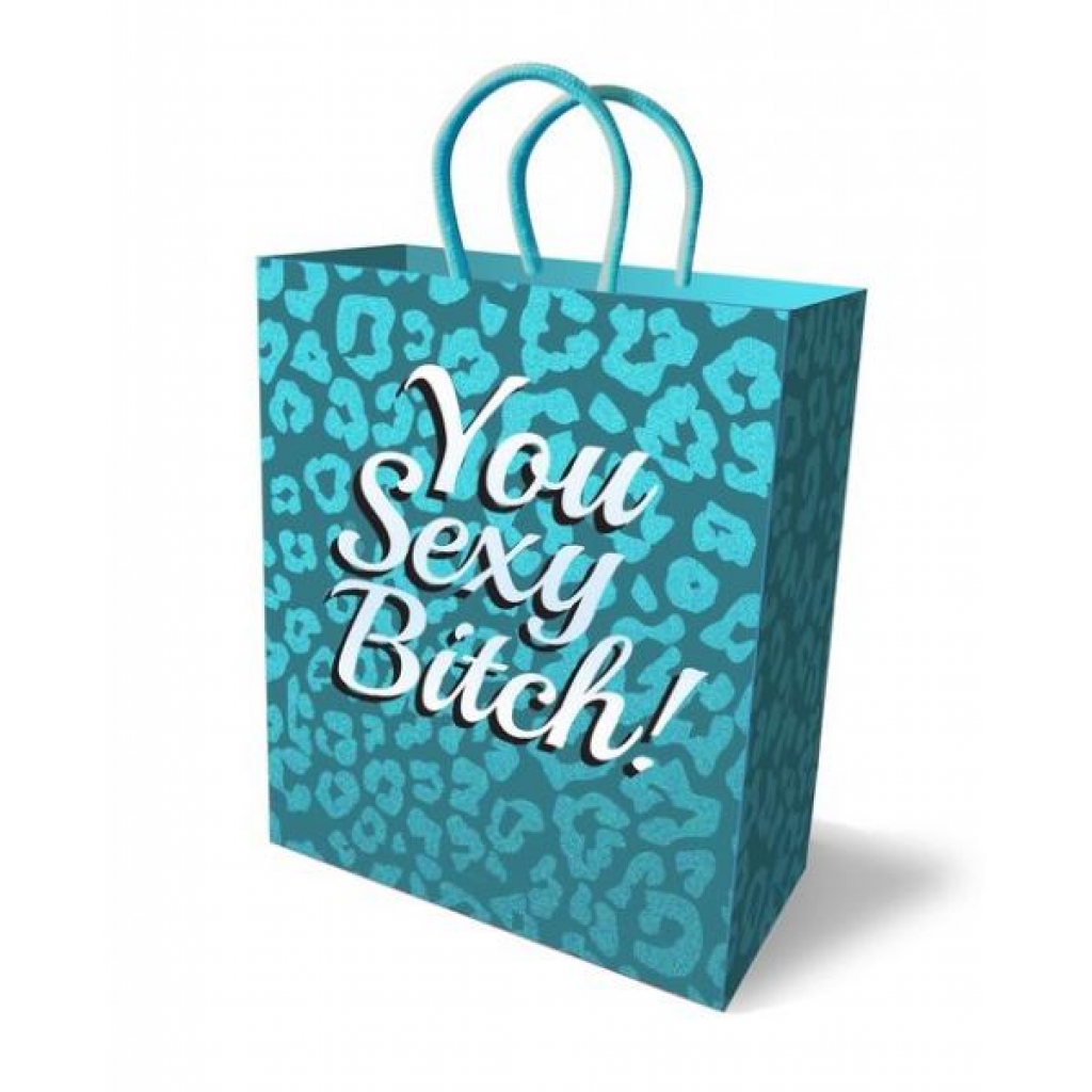 You Sexy Bitch Gift Bag Teal Blue 10 inches - Little Genie