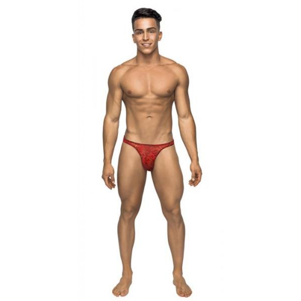 Male Power Bong Thong Red L/XL - Male Power Lingerie