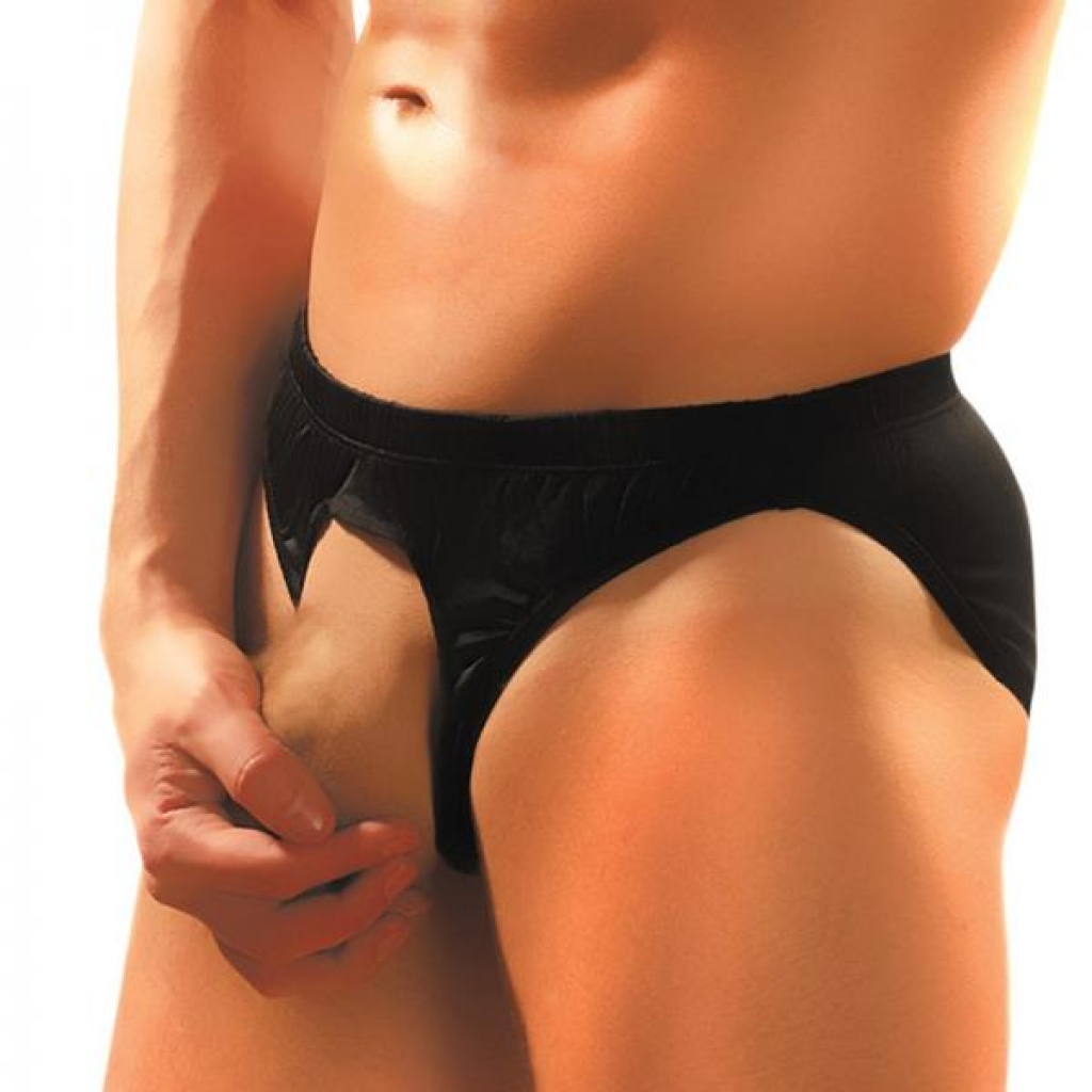 Pouchless Brief Black O/s - Male Power Lingerie