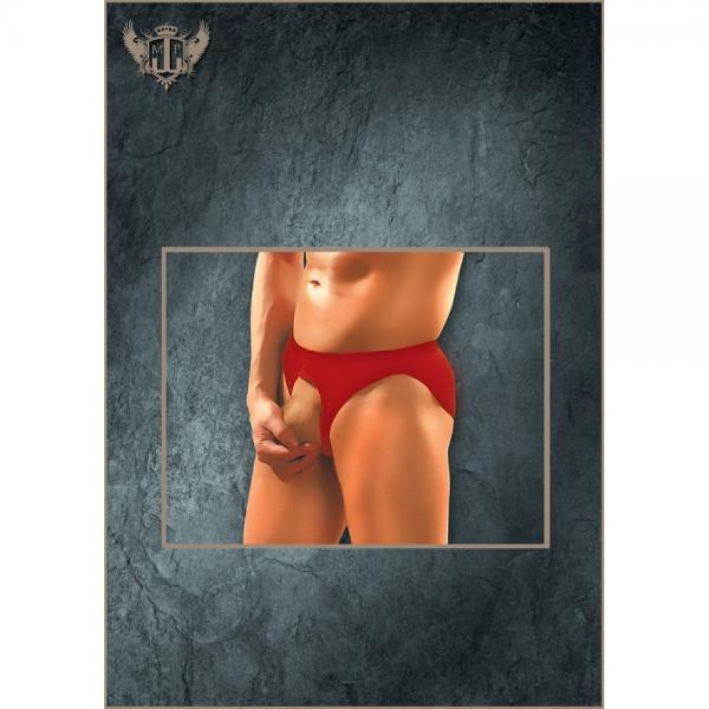 Pouchless Brief Red O/s - Male Power Lingerie