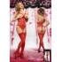 Luv Lace Cupless Crotchless Teddy Red S/M - Magic Silk