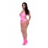 Club Candy Basque & Cheeky Panty Pink 2xl - Magic Silk Lingerie