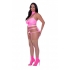 Club Candy Bra Harness & Panty Pink 2xl - Magic Silk Lingerie