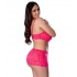 Get It Girl Bra Skirt & Thong Set Pink 2xl - Magic Silk Lingerie