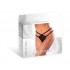 Glitz & Glam Split Crotch Thong Black L/xl - Magic Silk Lingerie