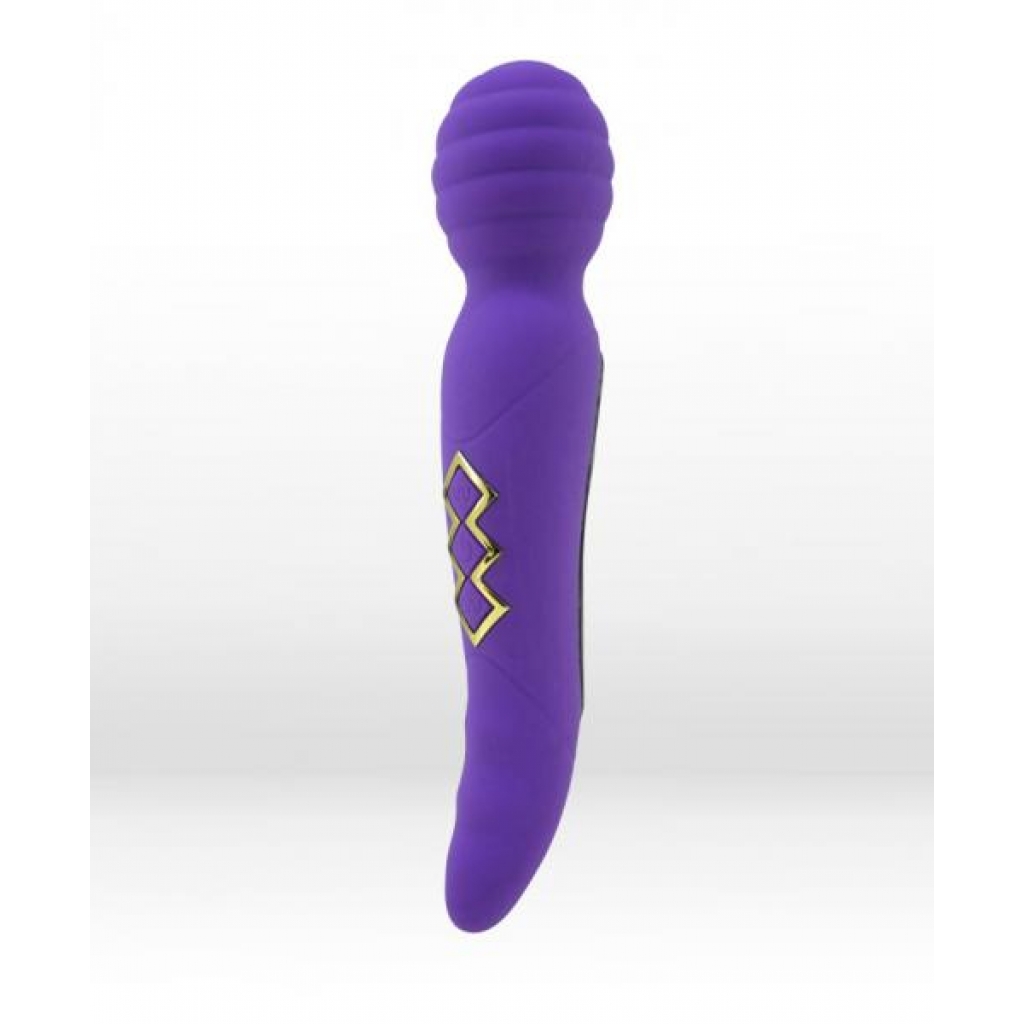 Twisty Dual Vibrating Wand Neon Purple - Maia Toys