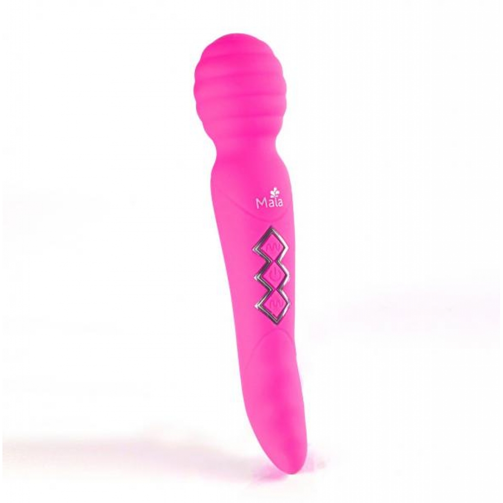 Zoe Rechargeable Dual Vibrating Wand Hot Pink - Maia Toys