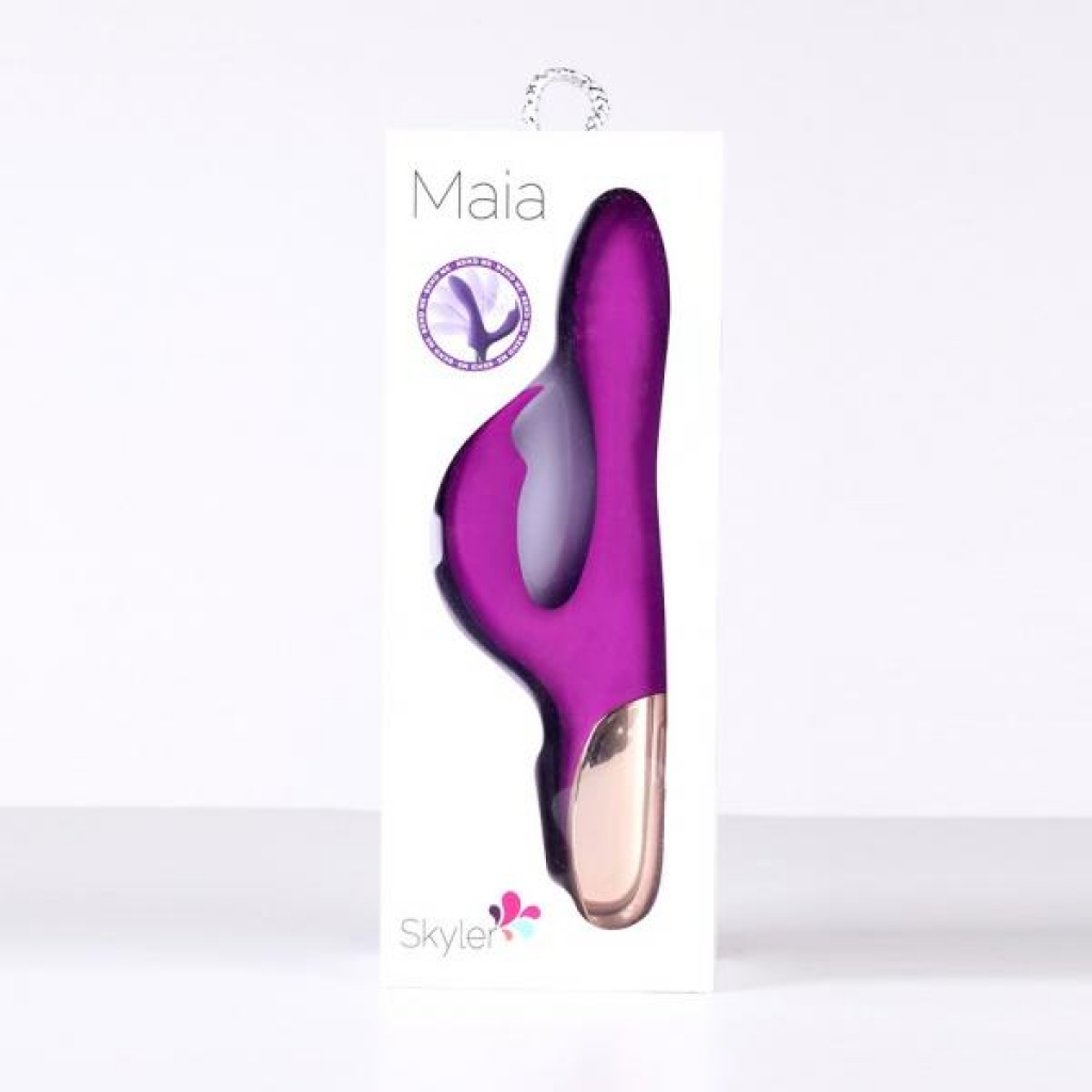 Skyler Rechargeable Silicone Bendable Rabbit Purple - Maia Toys