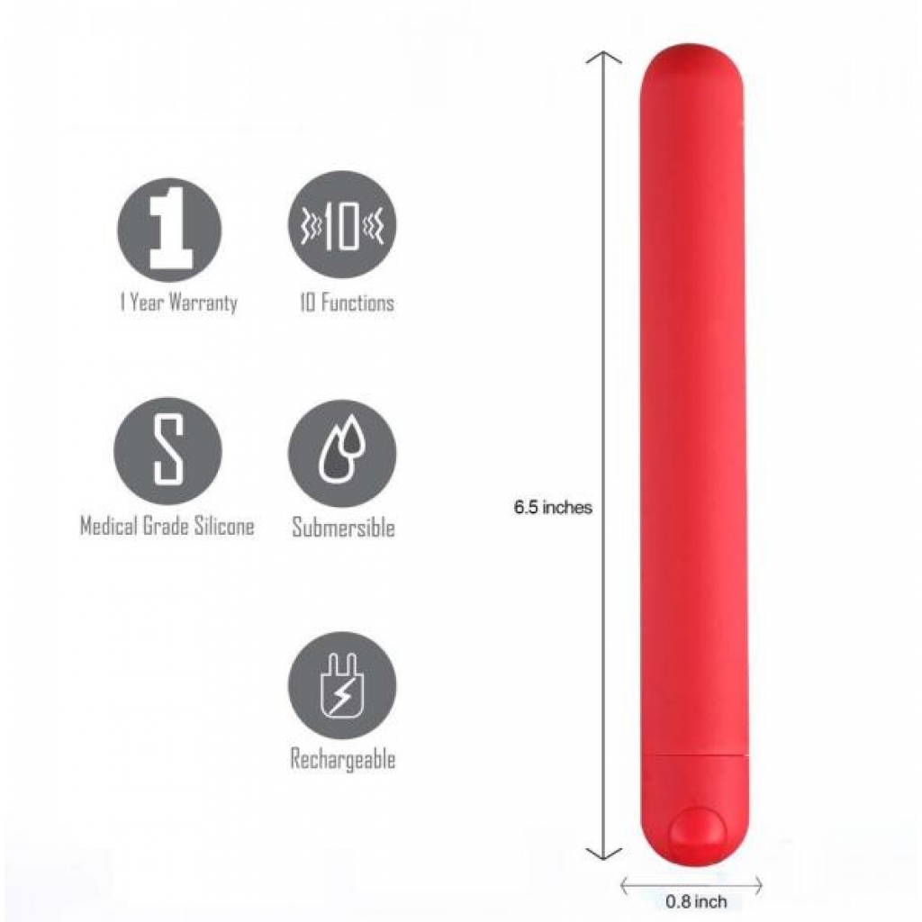 Abbie Long Rechargeable Bullet Red - Maia Toys
