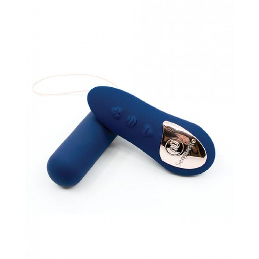 Sensuelle Remote Control Bullet Vibrator Plus Navy Blue - Novel Creations Toys