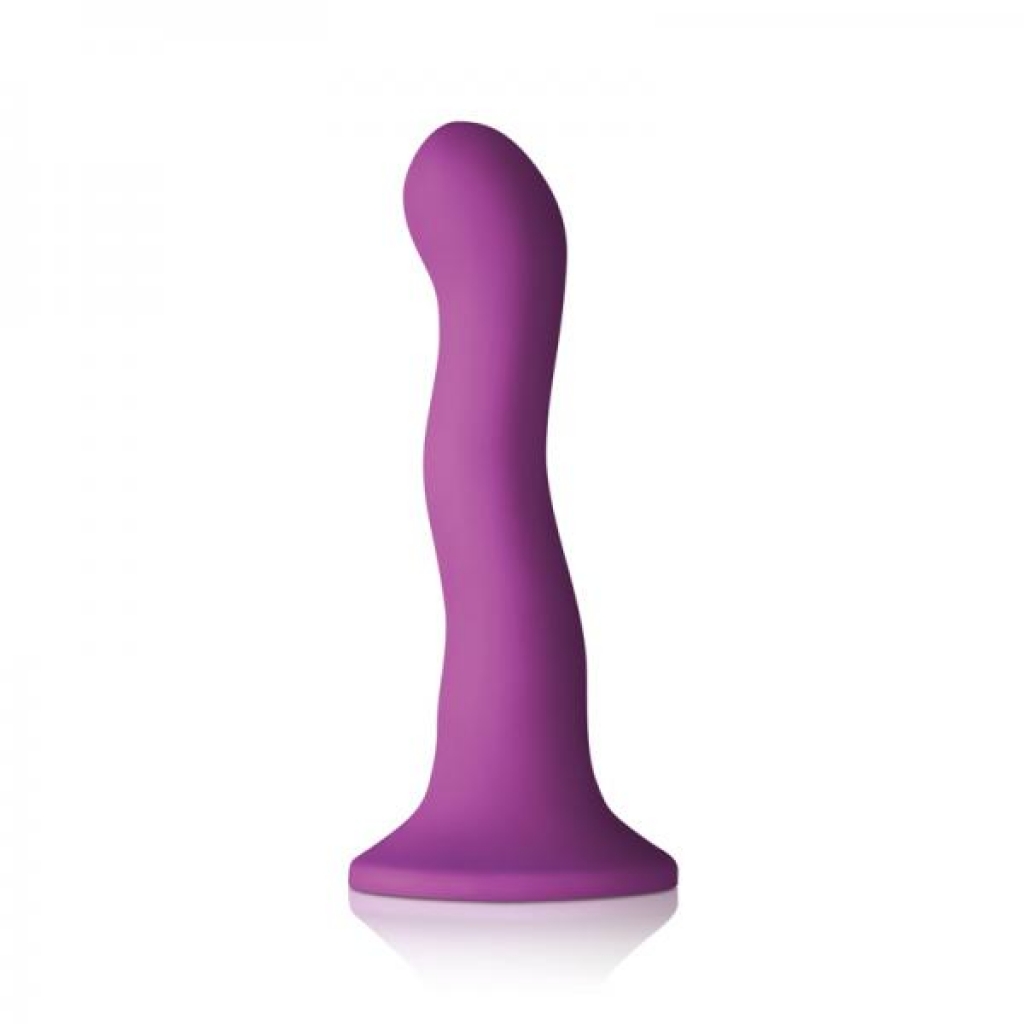 Colours Wave 6 inches Dildo Purple - Ns Novelties