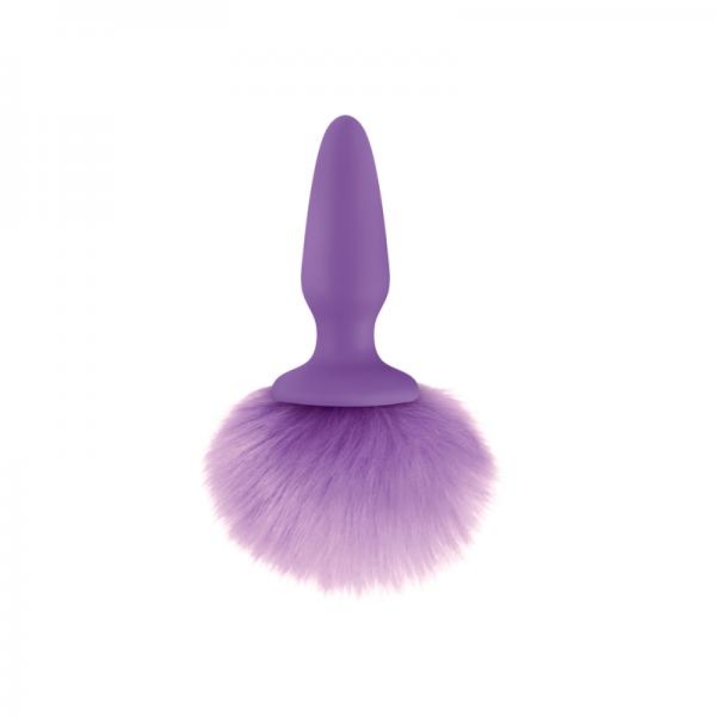 Bunny Tails Purple Silicone Butt Plug - Ns Novelties