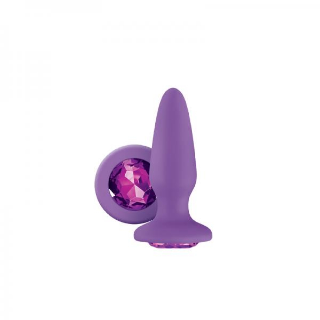Glams Gem Purple Silicone Butt Plug - Ns Novelties