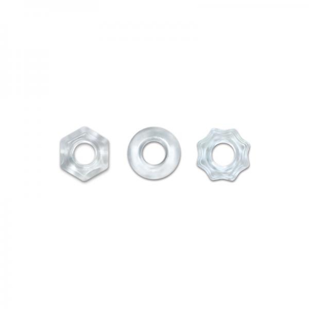 Renegade Chubbies 3 Pack Cock Rings Clear - Ns Novelties
