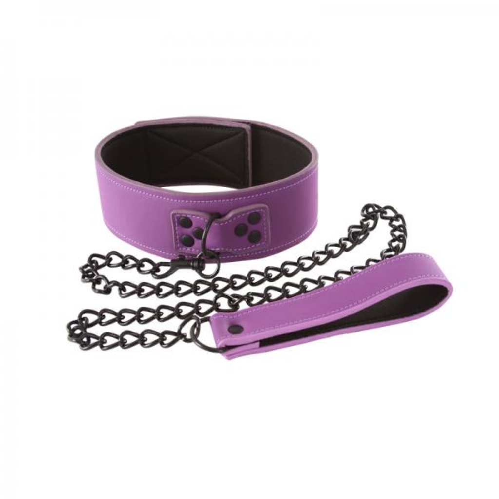 Lust Bondage Collar Purple - Ns Novelties