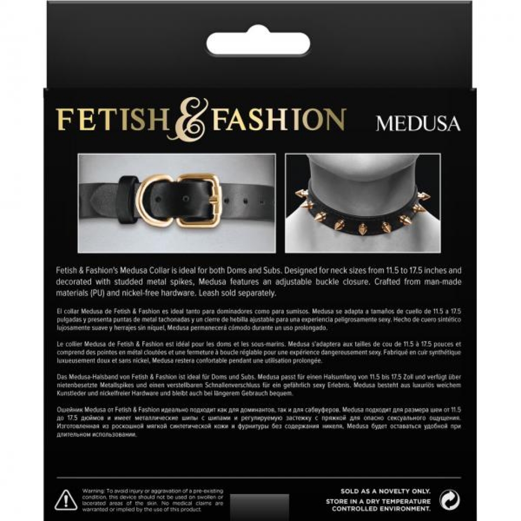 Fetish & Fashion Medusa Collar Black - Ns Novelties