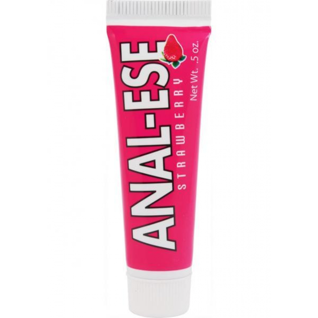 Anal-Ese Soft Packaging Lubricant .5oz Strawberry - Nasstoys