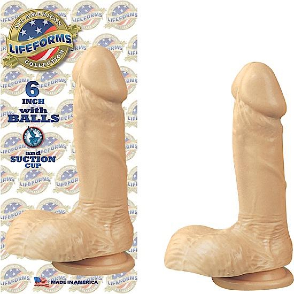 All American Lifeforms 6 Inches Dong Balls, Suction Cup Flesh - Nasstoys