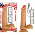 All American Whopper 8 inches Vibrating Dong, Balls Beige - Nasstoys